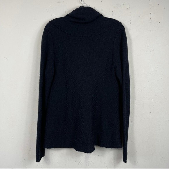 Vince Drape Front Cowl Neck Alpaca Wool Blend Boho Sweater in Black S Minimalist - Picture 4 of 9